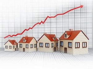 Rising house sales concept