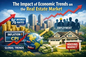 Explore how inflation, interest rates, employment, and global trends influence real estate prices, demand, investment, and housing markets.